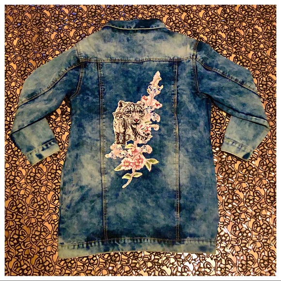 Thrill Jackets & Blazers - Leopard Jean Jacket